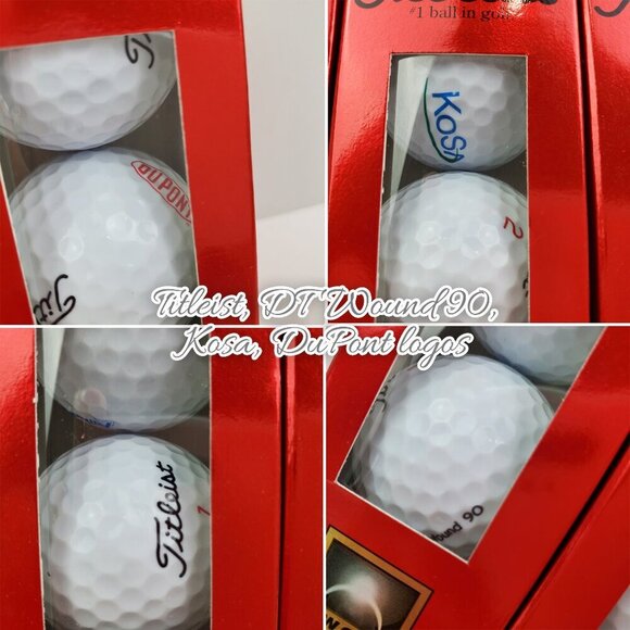 Titleist DT Wound 90 Golf Balls 12 Ct. Dupont Kosa Logos Made USA NOS - Picture 5 of 9